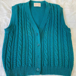 Vintage teal Pendleton sweater vest